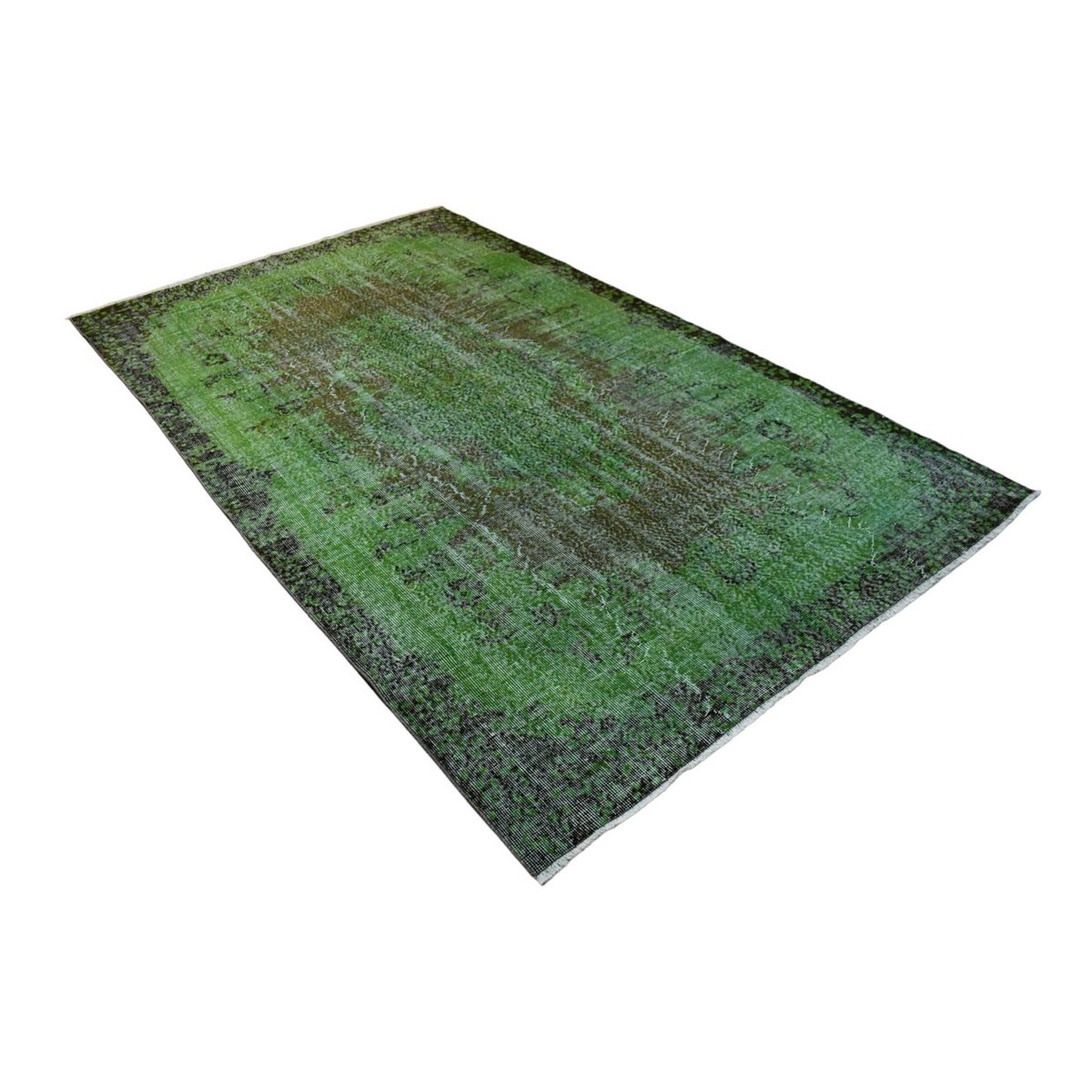 Groen vintage vloerkleed - 267x160 cm - HANDGEMAAKT