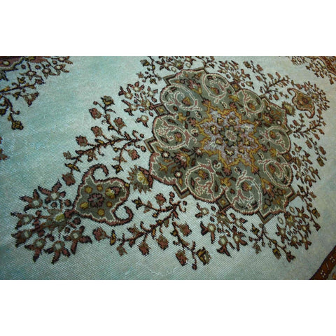Turquoise vintage vloerkleed - 272x165 cm - HANDGEMAAKT