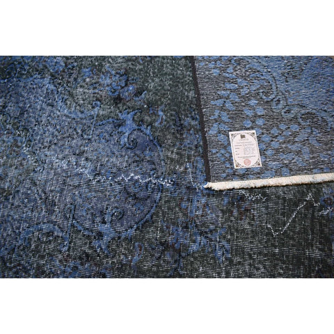 Blauw vintage vloerkleed - 300x196 cm - HANDGEMAAKT
