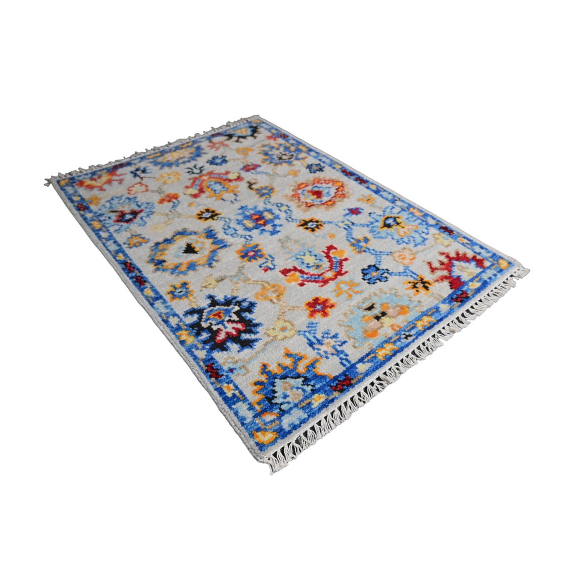 Beige Azeri vloerkleed - 94x67 cm - HANDGEMAAKT
