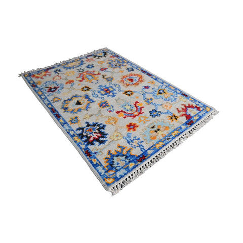 Beige Azeri vloerkleed - 94x67 cm - HANDGEMAAKT