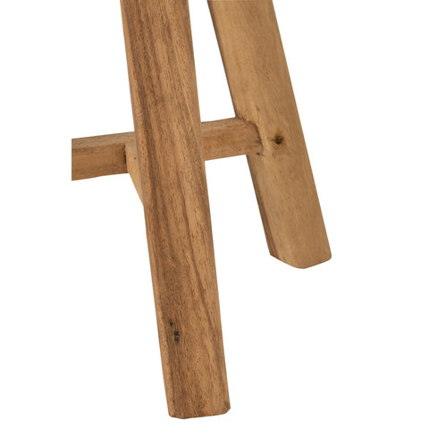 J-Line kruk Rond Gerecycleerd - hout - naturel