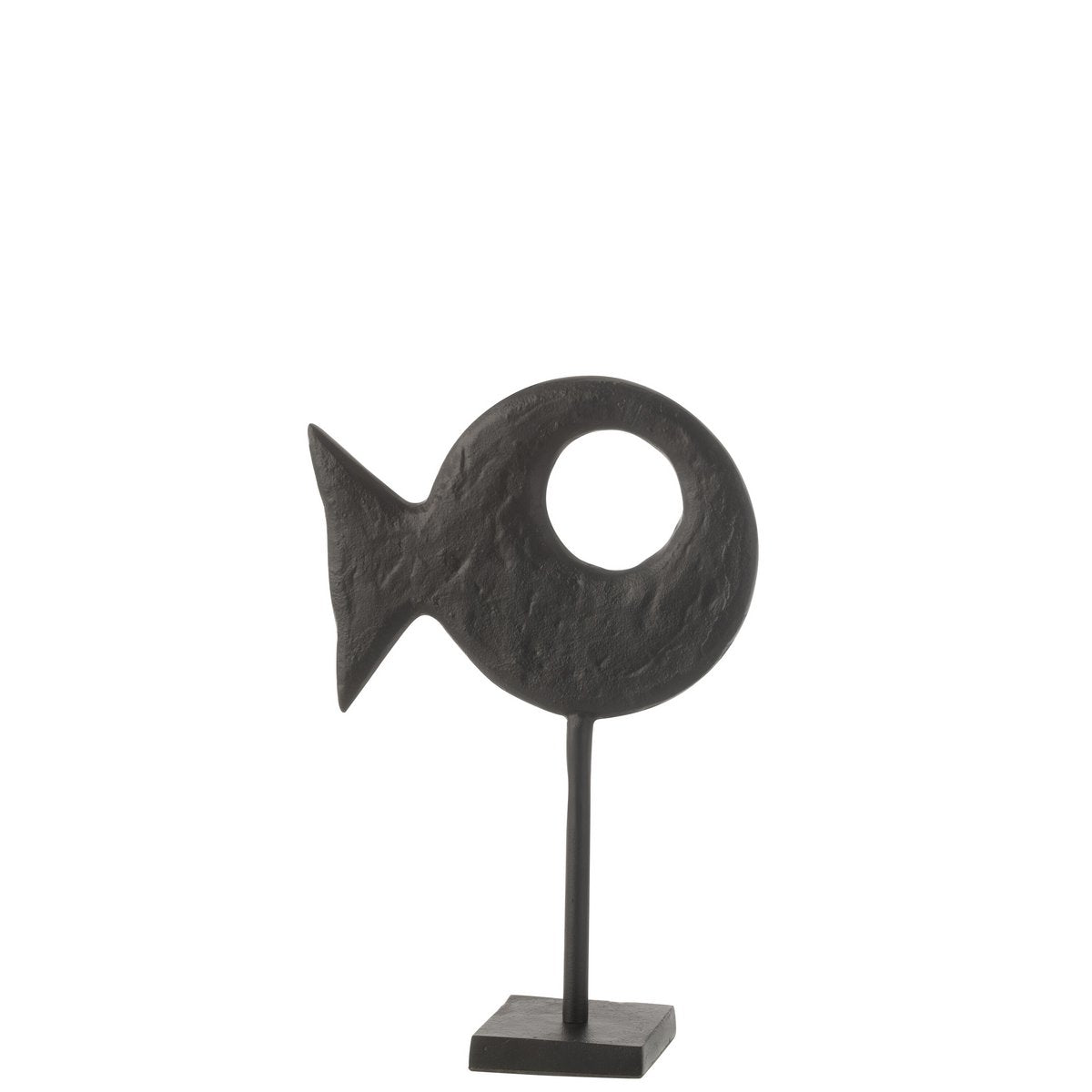 J-Line Figuur Vis Op Voet Aluminium Large