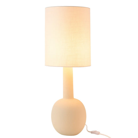 J-Line Tafel Lamp Met Kap Aardewerk Beige/Wit