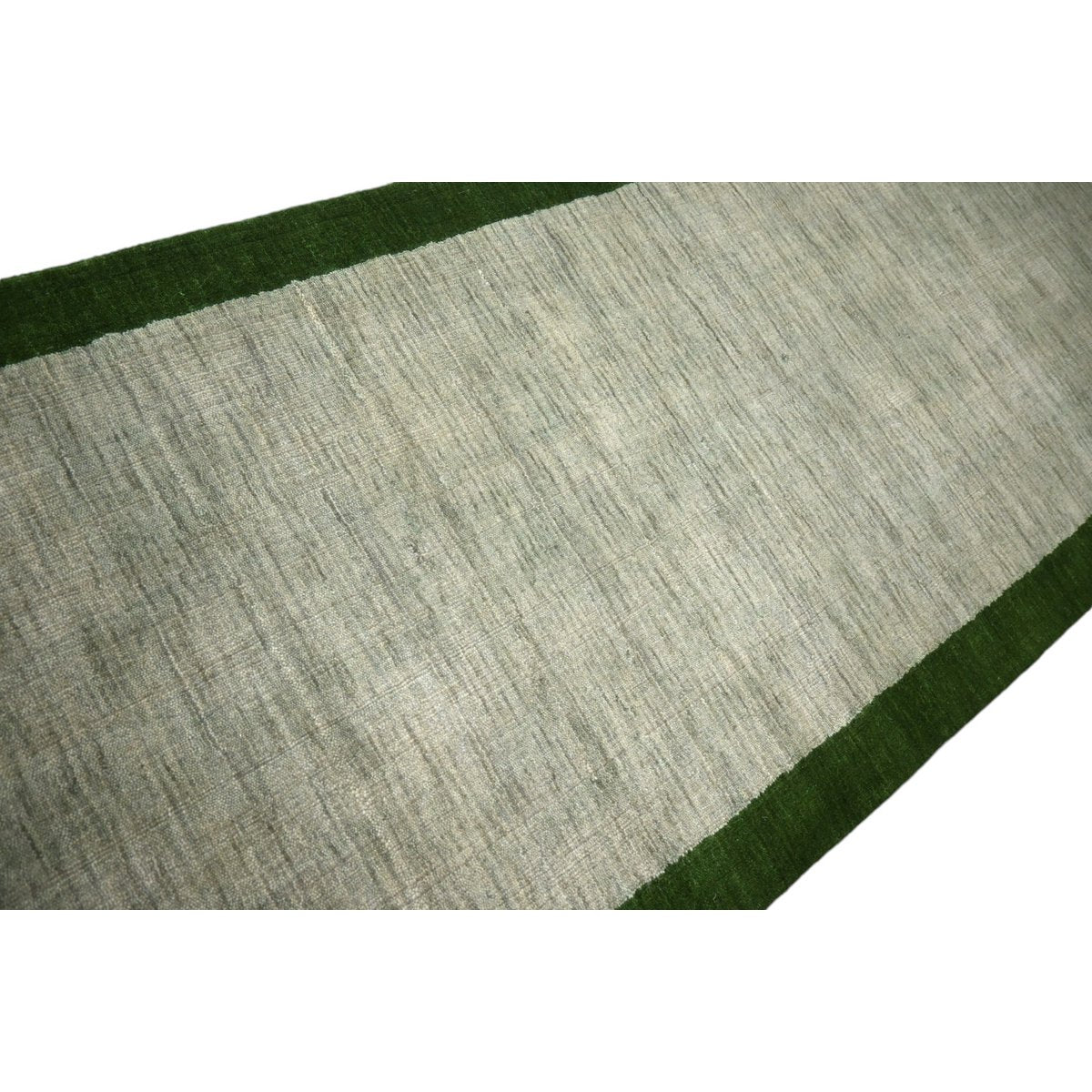 Groen Gabbeh loper - 310x83 cm - HANDGEMAAKT