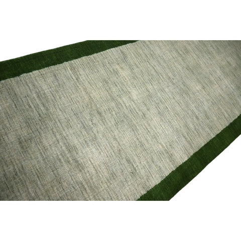 Groen Gabbeh loper - 310x83 cm - HANDGEMAAKT