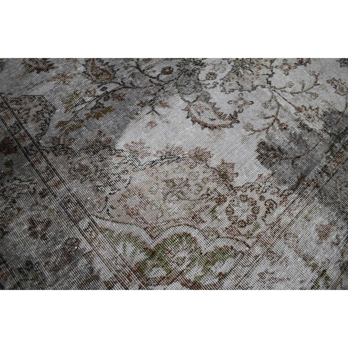 Grijs vintage vloerkleed - 300x193 cm - HANDGEMAAKT