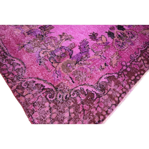 Paars vintage vloerkleed - 281x165 cm - HANDGEMAAKT