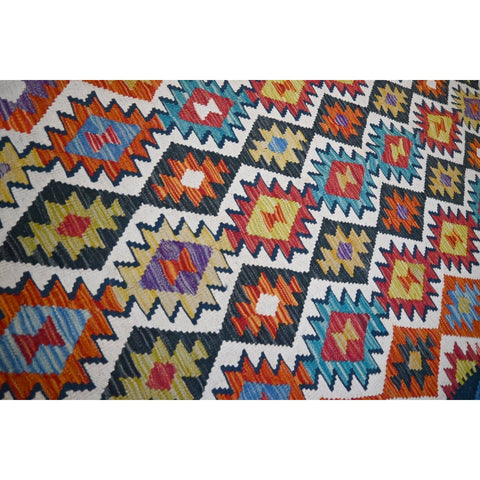 Kleurrijke kelim - 246x180 cm - HANDGEMAAKT