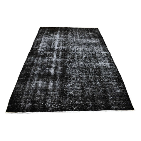 Zwart vintage vloerkleed - 230x152 cm - HANDGEMAAKT - HANDGEMAAKT
