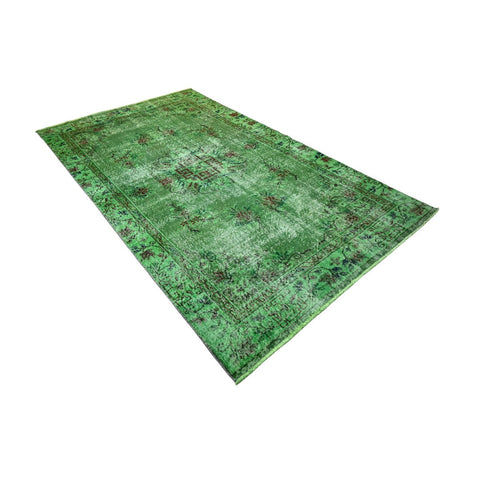 Groen vintage vloerkleed - 280x160 cm - HANDGEMAAKT