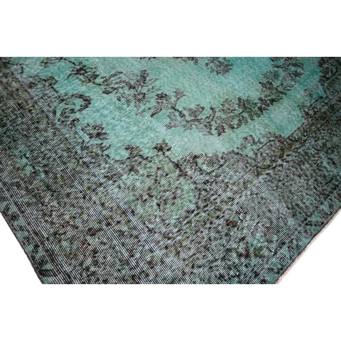 Turquoise vintage vloerkleed - 286x190 cm - HANDGEMAAKT