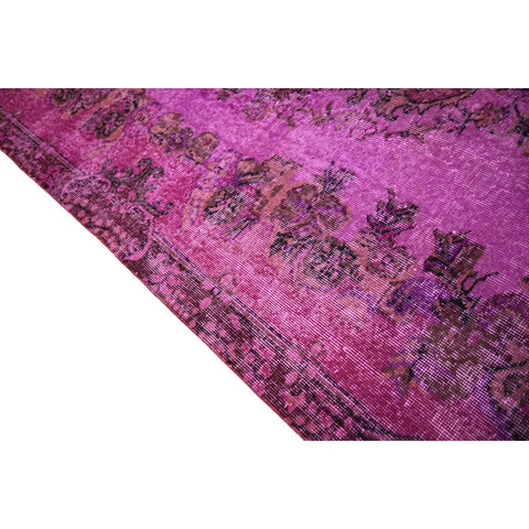 Paars vintage vloerkleed - 281x165 cm - HANDGEMAAKT