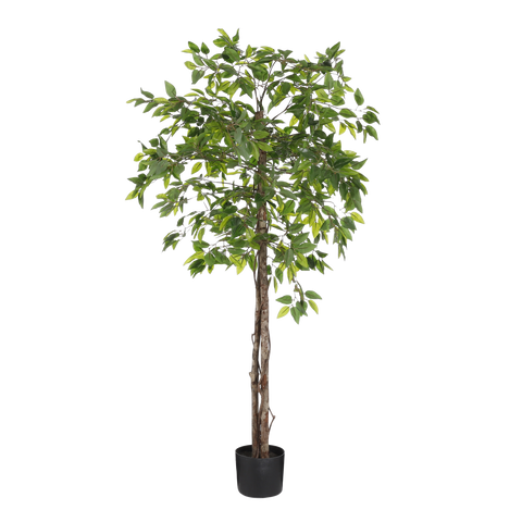 Ficus Kunstplant in Bloempot - H150 x Ø50 cm - Groen 