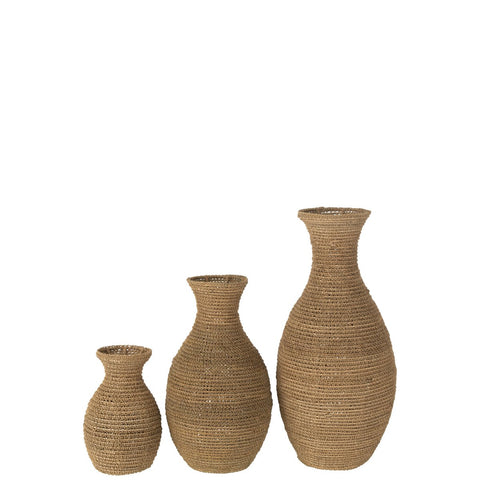 J-Line vaas Lise - zeegras - naturel - large