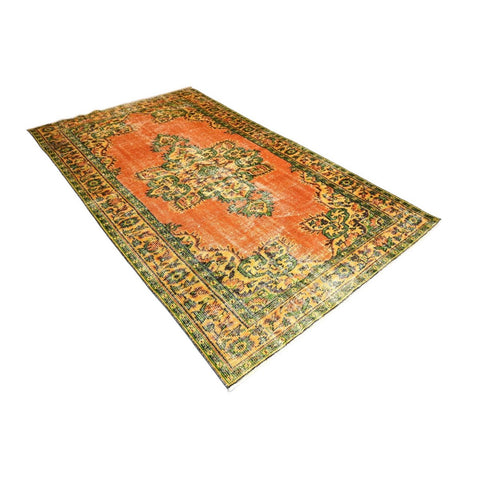 Oranje vintage vloerkleed - 250x152 cm - HANDGEMAAKT