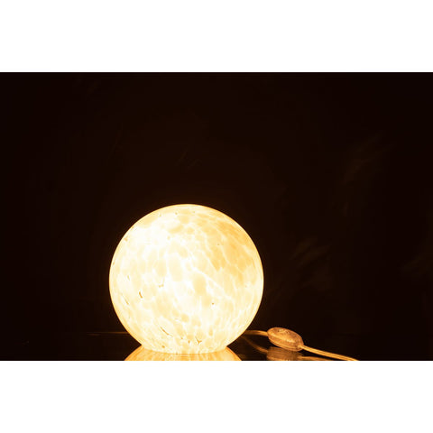 J-Line lamp Melissa Rond - glas - beige - small