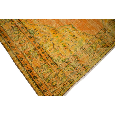Geel vintage vloerkleed - 260x167 cm - HANDGEMAAKT