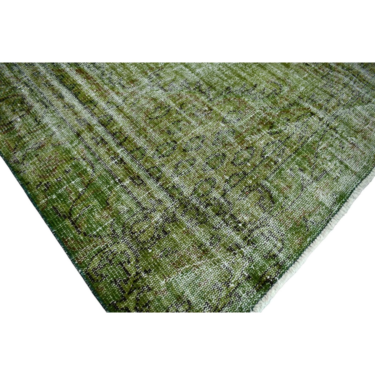 Groen vintage vloerkleed - 258x163 cm - HANDGEMAAKT