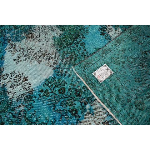 Turkoois vintage vloerkleed - 284x168 cm - HANDGEMAAKT