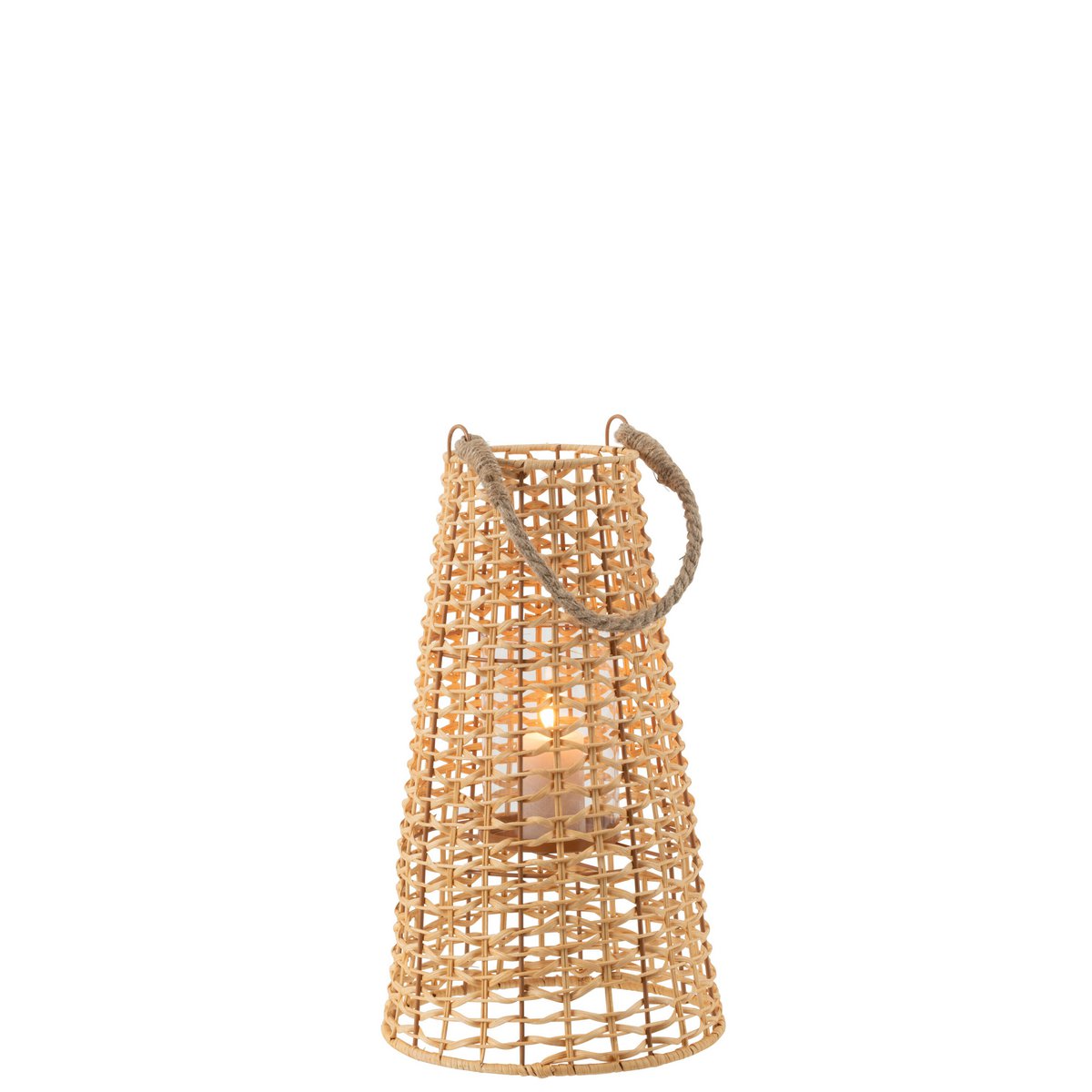 J-Line lantaarn Anais - rotan - naturel - small