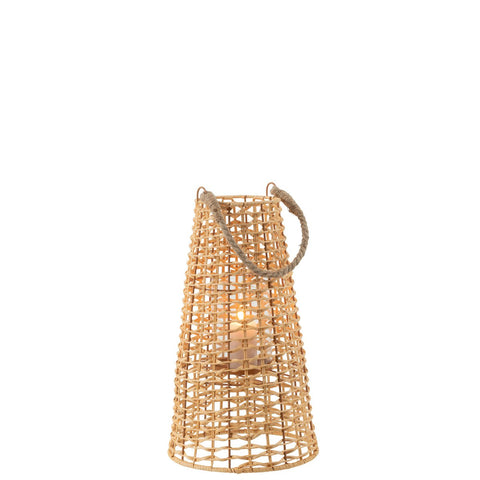 J-Line lantaarn Anais - rotan - naturel - small