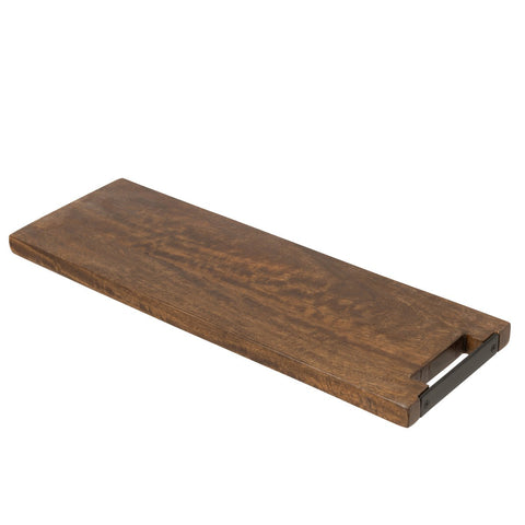 J-Line Lang Mango snijplank - hout - bruin - L