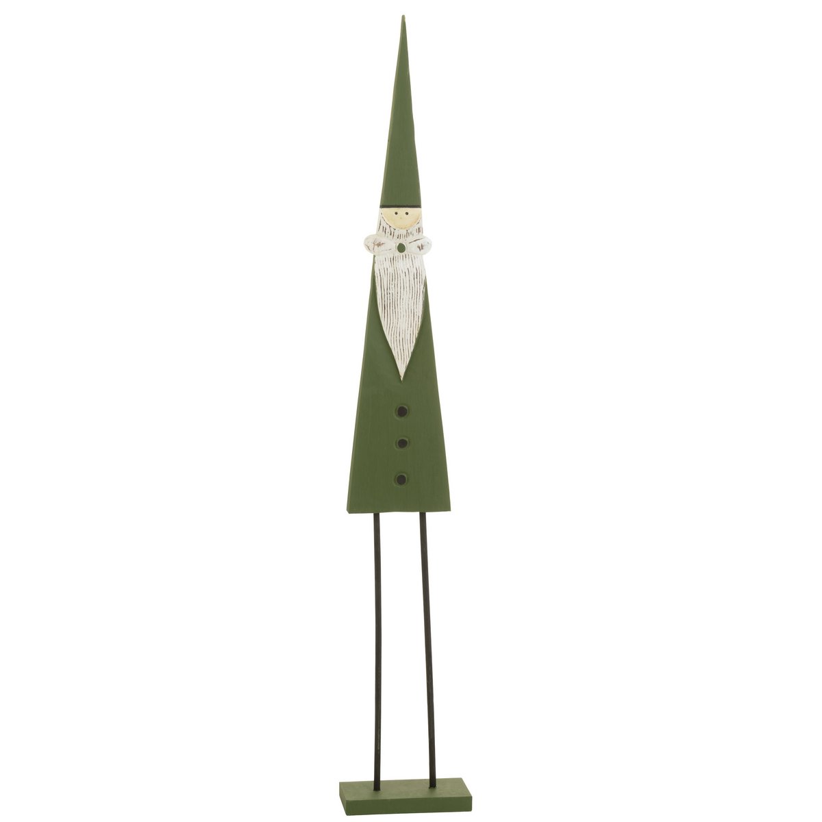 J-Line Kerstman Op Voet Hout Groen Large