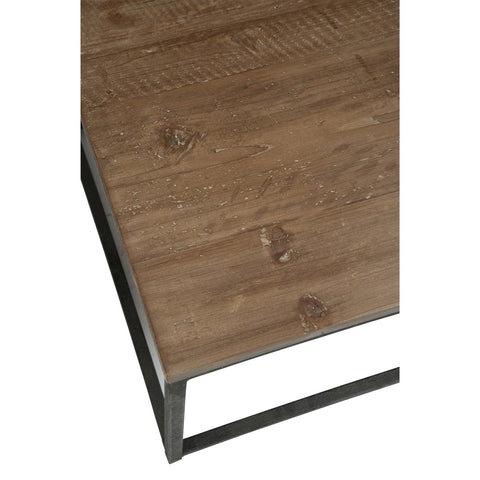 J-Line Bijzettafel Hout/Metaal Bruin+Zwart