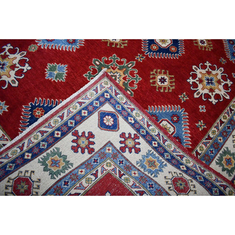 Rood kazak vloerkleed - 272x182 cm - HANDGEMAAKT