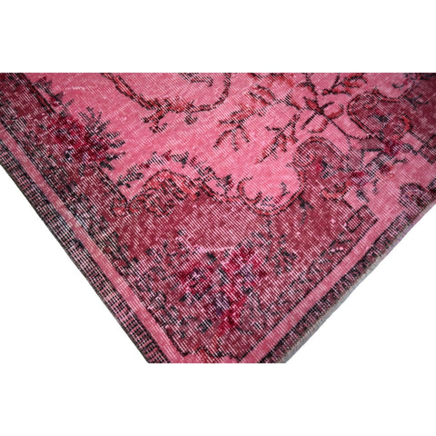 Roze vintage vloerkleed - 197x111 cm - HANDGEMAAKT