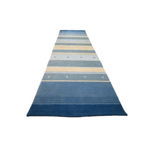 Gestreepte Gabbeh loper - 312x80 cm - HANDGEMAAKT