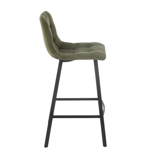 J-Line Barstoel Kent Metaal/Polyester Groen