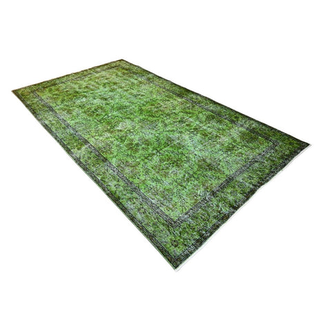 Groen vintage vloerkleed - 272x155 cm - HANDGEMAAKT