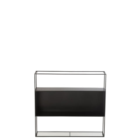 J-Line Rek Seen Metaal/Glas Zwart