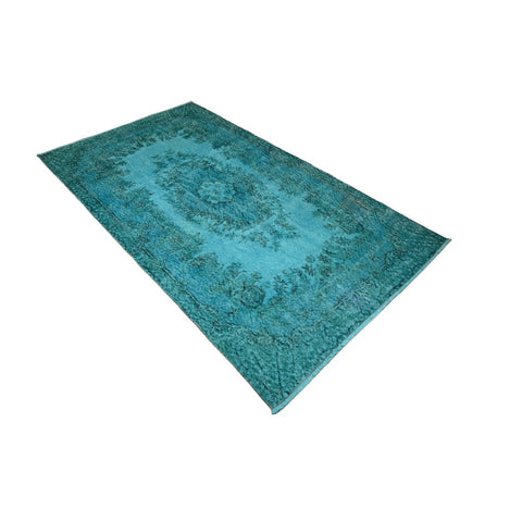 Turquoise vintage vloerkleed - 216x120 cm - HANDGEMAAKT Copy