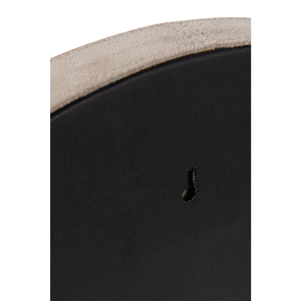 J-line spiegel Rond - leder - beige - small