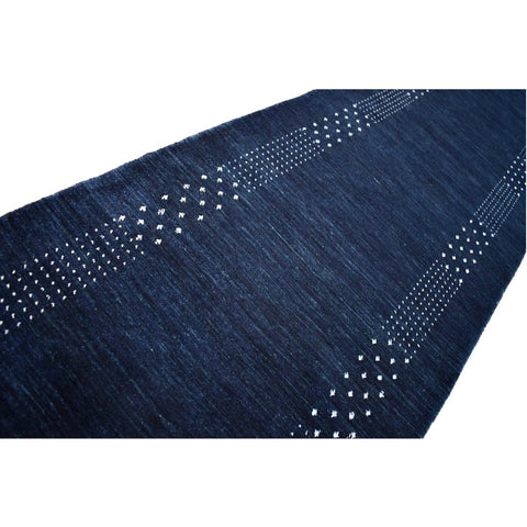 Blauwe Gabbeh loper - 340x80 cm - HANDGEMAAKT