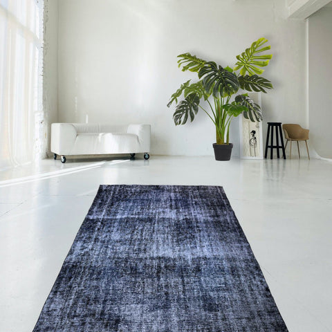 Blauw vintage vloerkleed - 267x156 cm - HANDGEMAAKT