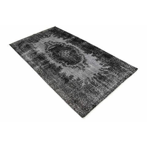 Grijs vintage vloerkleed - 206x110 cm - HANDGEMAAKT