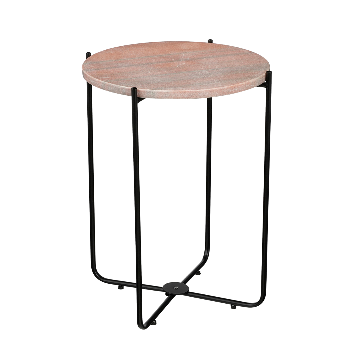 Armando Bijzettafel - H45 x Ø36 cm - Marmer - Roze