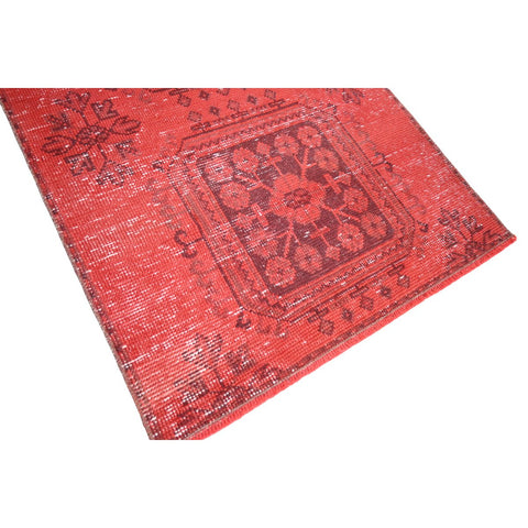 Rode vintage loper - 277x84 cm - HANDGEMAAKT
