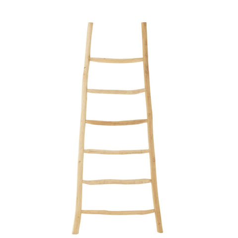 J-Line Ladder 6 Stappen Teak Hout Naturel