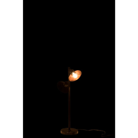 J-Line lamp Staand 2 Lampen - ijzer - donkerbruin