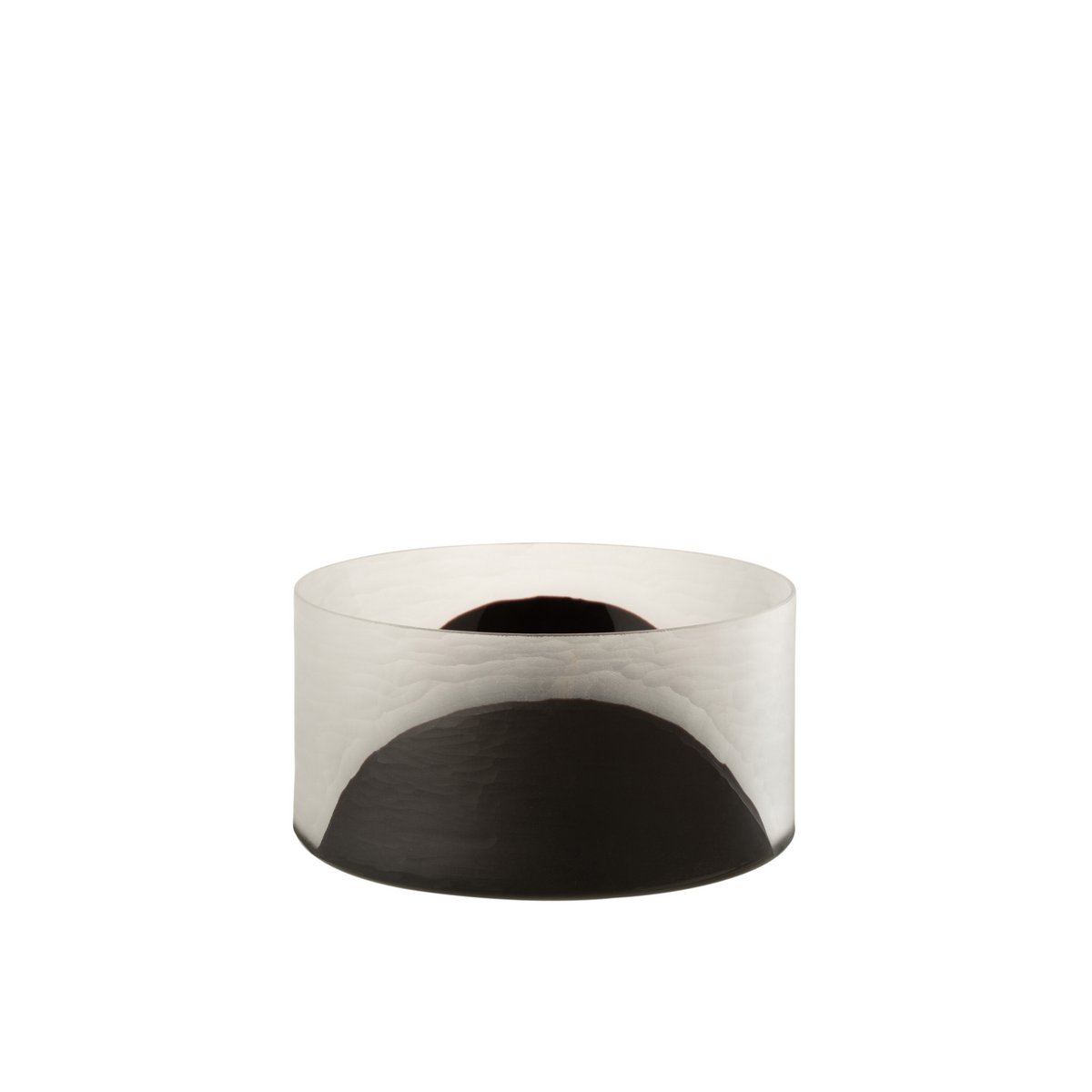 J-Line kaarshouder Circulo Plat - glas - zwart - transparant