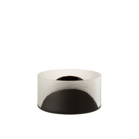 J-Line kaarshouder Circulo Plat - glas - zwart - transparant