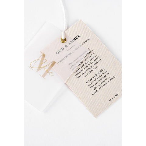 J-Line geurkaars Deluxe - glas - goud - L