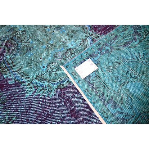 Turquoise vintage vloerkleed - 277x177 cm - HANDGEMAAKT