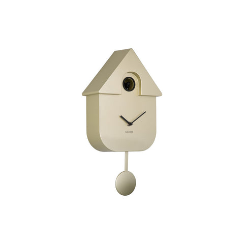 Wandklok Modern Koekoek Metallic