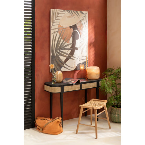 J-Line Strandtas Gewassen Jute Oranje
